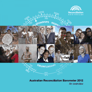Cover of 2012 Australian Reconciliation barometer.