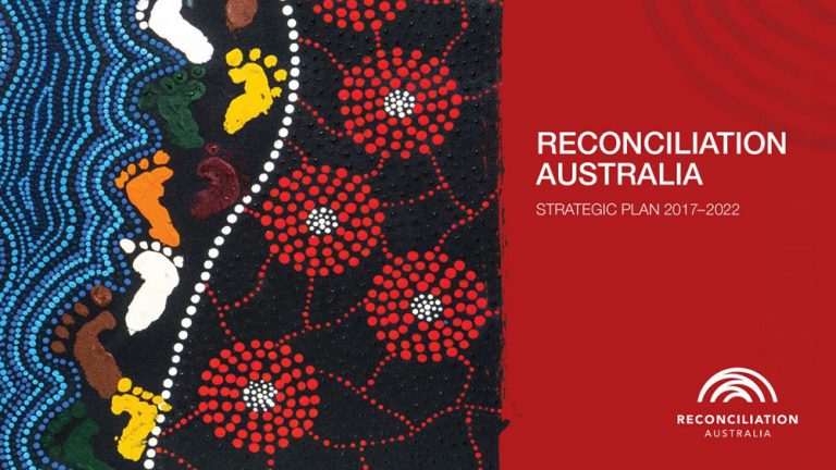 Cover image of Reconciliation Australia's 2017 to 2022 Strategic Plan.