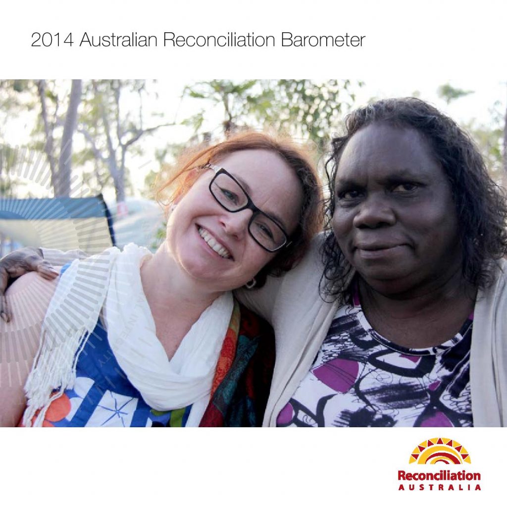 Cover of 2014 Australian Reconciliation Barometer.