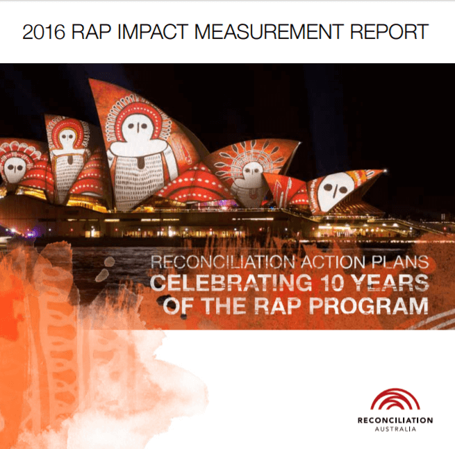 Cover of 2016 RAP impact report.