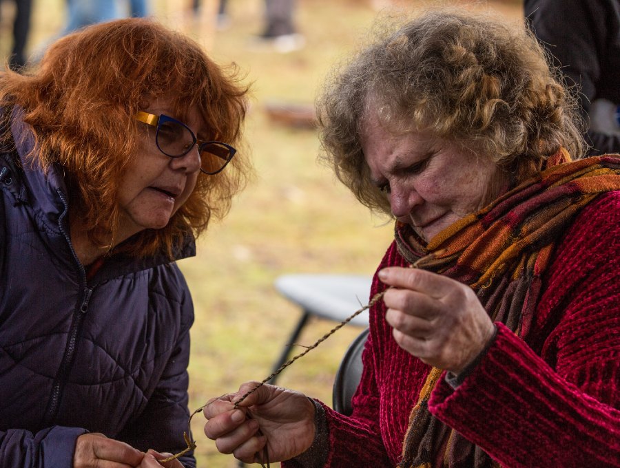 Two woman at Reconciliation Tasmania's National Reconciliation Week event in 2019.