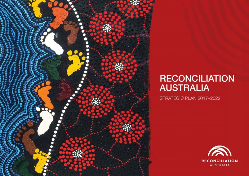 Cover of the Reconciliation Australia Strategic Plan 2017-2022.