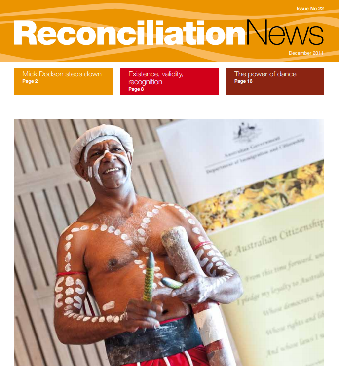 Cover of Reconciliation News magazine December 2011