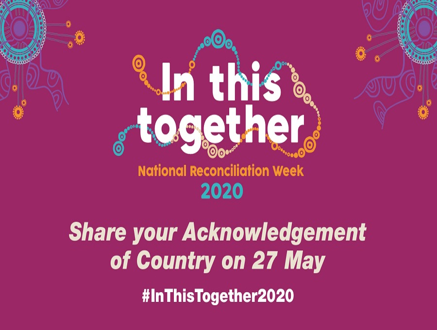 National Reconciliation Week 2020 'In this together' art.