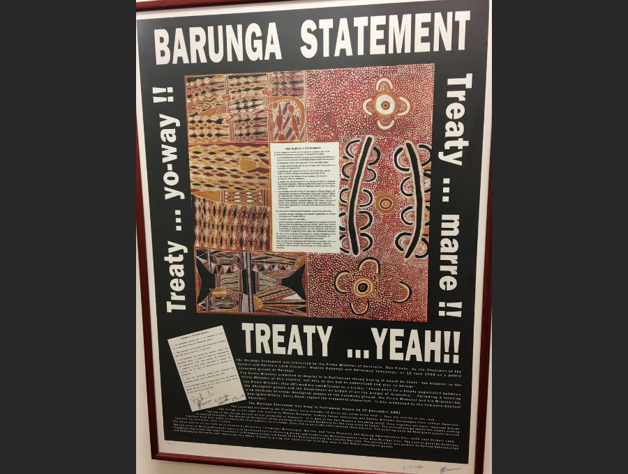 Image of original Barunga Statement presented to Prime Minister Bob Hawke in 1988.