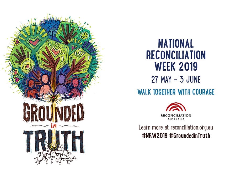 National Reconciliation Week 2019 'Grounded in Truth' banner.
