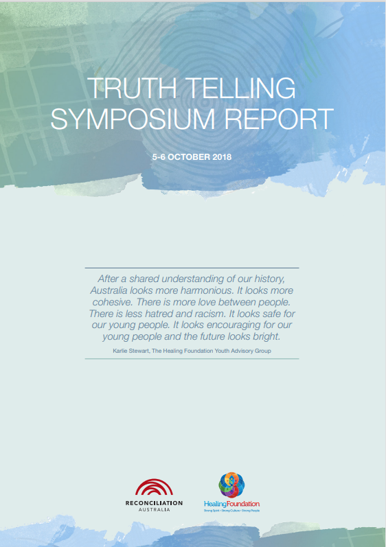 Truth-telling symposium report cover.