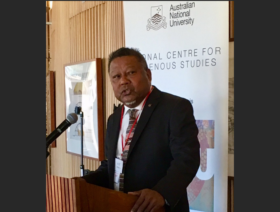 Image of Mr. Peter Yu at the 2018 Australian National University Reconciliation Lecture.