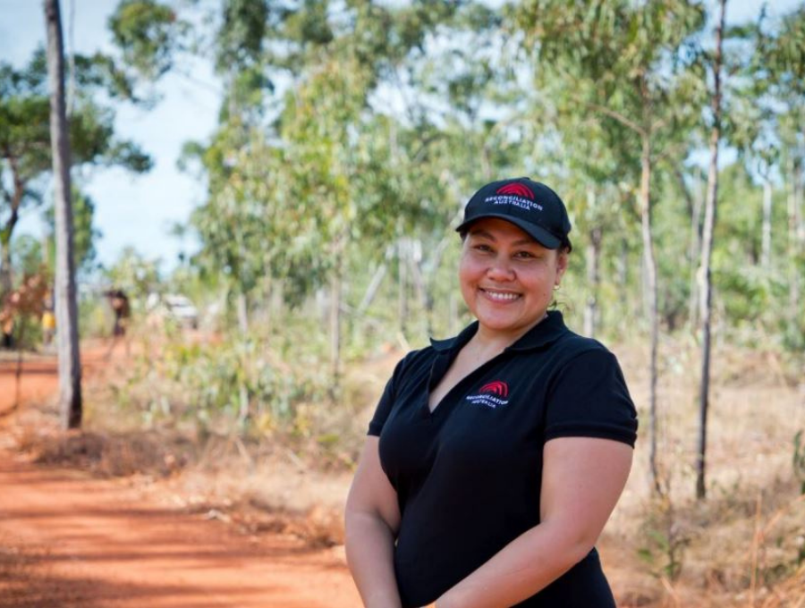 Image of Reconciliation Australia CEO, Karen Mundine, at Garma festival.