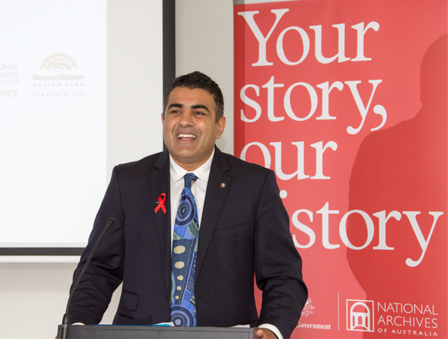 RA CEO Justin Mohamed speaking at event in 2015.