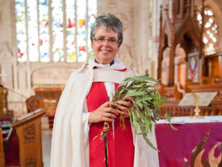 Archdeacon Karen Kime in church