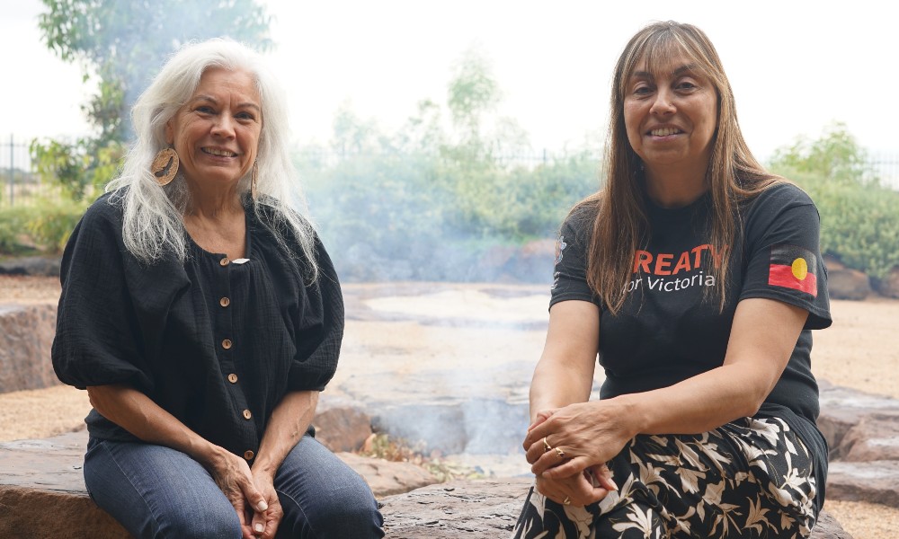Two members of the Koling wada-ngal Aboriginal Corporation, Karen Jackson and Deb Evans.