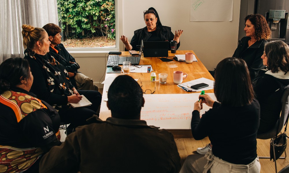 The SAWCAN team during a planning session.