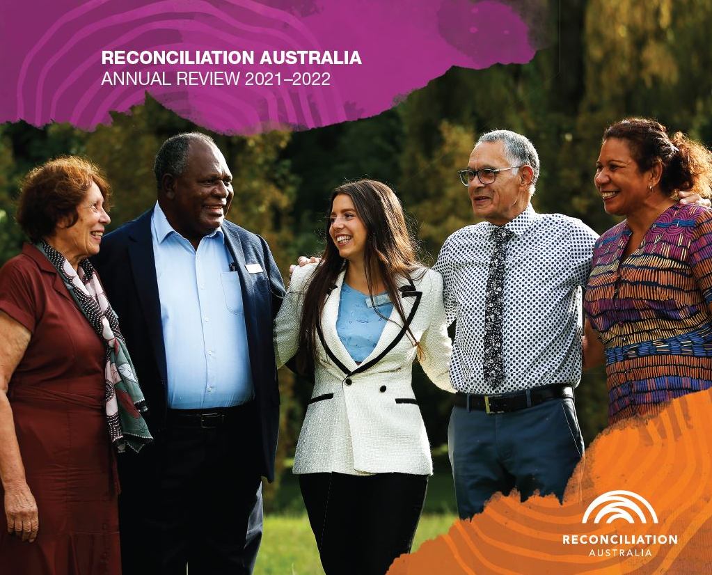 Cover of the 2021-2022 Annual Review, featuring Australian of the Year Award finalists