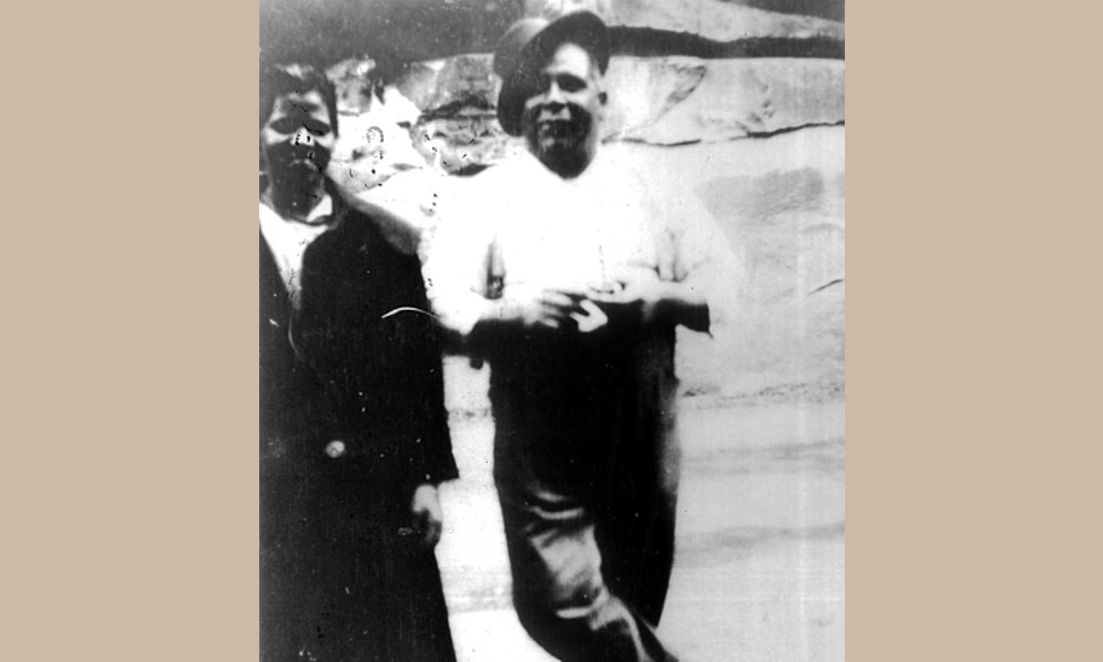 Fred Maynard with his sister Emma, 1927 at the Rocks. Photo: supplied by John Maynard