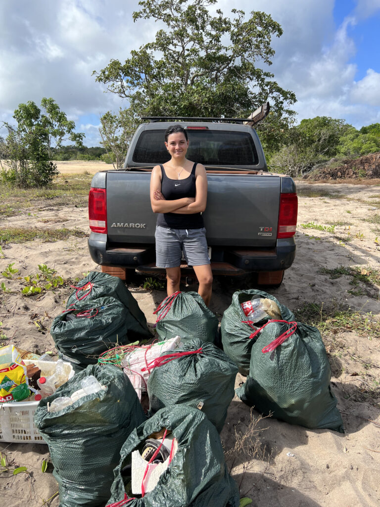 Image of Talei Elu at beach clean up in Seisia.