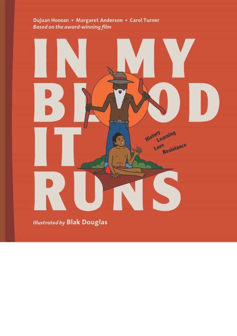 Book cover for In my blood it runs by Dujuan Hoosan, Margaret Anderson and Carol Turner